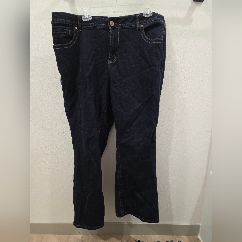 Dark Wash Lane Bryant Bootcut Jeans Size 22 Regular